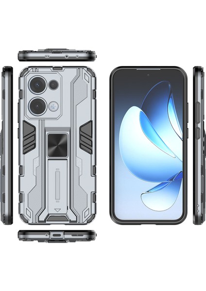 Oppo RENO13 5g (Global) Kılıf Pc + Tpu Darbeye Dayanıklı Telefon Kılıfı Kickstand Ile-Gri (Yurt Dışından) fırsatları