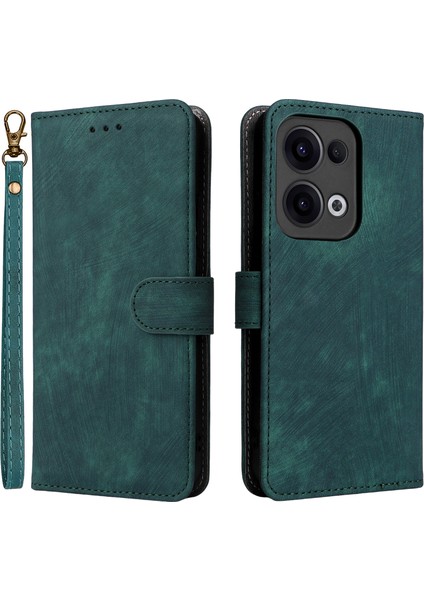 Oppo RENO13 5g(Global)Cüzdan Kılıfı Rfıd Engelleme Pu Deri Kapak Standı Görünüm-Yeşil (Yurt Dışından)