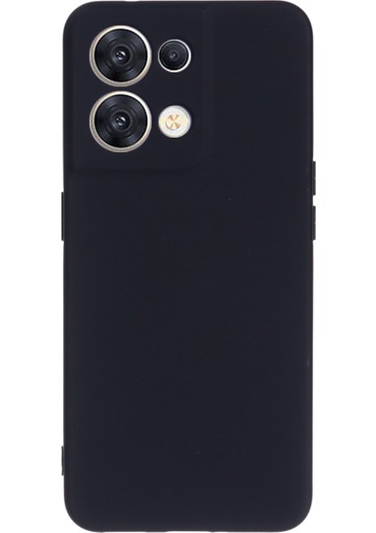 Oppo Reno8 5g (Küresel Sürüm) Için Yumuşak Sıvı Silikon Kılıf Parmak Izi Önleyici Çizilmez Fiber Astar Kamera Koruyucu Telefon Kılıfı Kayışlı-Siyah (Yurt Dışından) modelleri