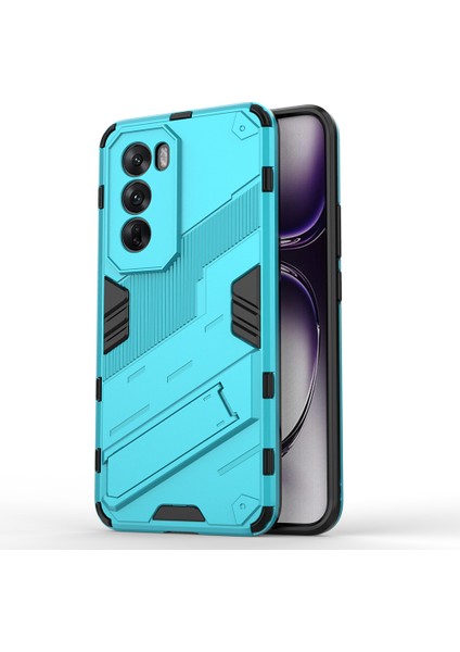 Oppo RENO12 5g(Global)Kılıf Kickstand Hibrit Sert Pc Yumuşak Tpu Telefon Kılıfı-Bebek Mavisi (Yurt Dışından)