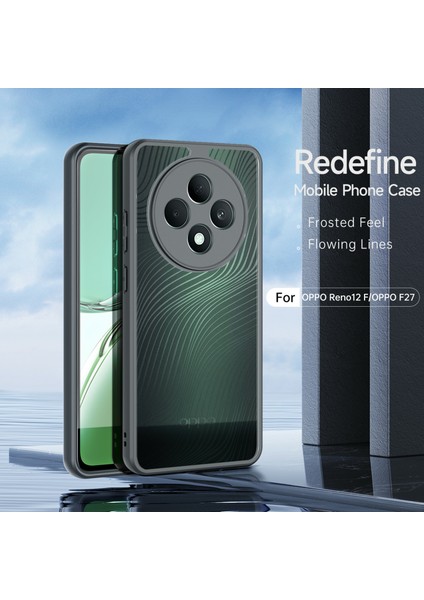 Dux Ducıs Aimo Serisi Oppo RENO12 F 5G/4G/F27 5g Kılıf Tpu+Pc Mat Telefon Kılıfı (Reach Sertifikası)-Siyah (Yurt Dışından) modelleri