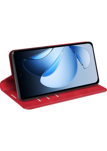 Oppo RENO13 5g(Global)Kılıf Deri Dokunmatik Deri Cüzdan Telefon Kılıfı-Kırmızı (Yurt Dışından) fırsatları