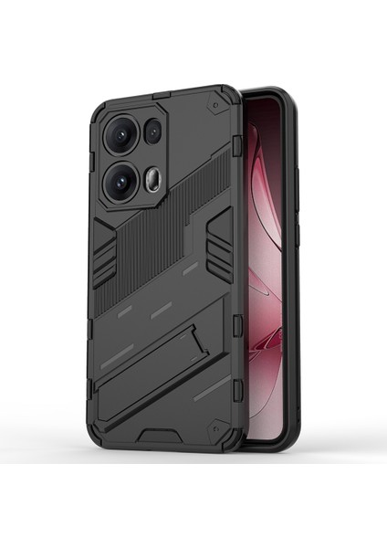 Oppo RENO13 Pro 5g Kılıf Pc+Tpu Darbeye Dayanıklı Telefon Kılıfı Kickstand Ile-Siyah (Yurt Dışından)