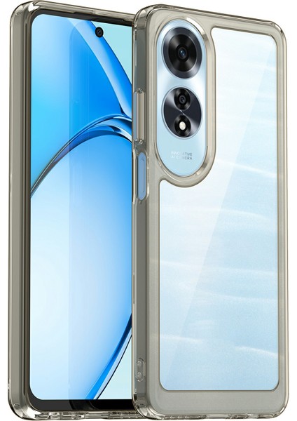 Oppo A60 4g Kılıf Tpu+Akrilik Koruyucu Şeffaf Telefon Kılıfı-Şeffaf Gri (Yurt Dışından)