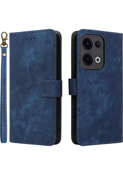 Oppo RENO13 5g(Global)Cüzdan Kılıfı Rfıd Engelleme Pu Deri Kapak Standı Görünüm-Mavi (Yurt Dışından)