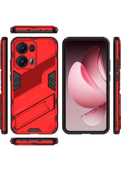 Oppo RENO13 Pro 5g Kılıf Pc+Tpu Darbeye Dayanıklı Telefon Kılıfı Kickstand Ile-Kırmızı (Yurt Dışından) indirimleri