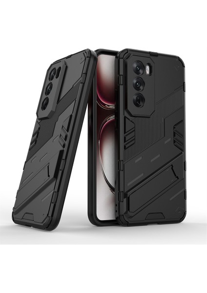 Oppo RENO12 Pro 5g (Global) Kılıf Kickstand Hibrit Sert Pc Yumuşak Tpu Telefon Kılıfı-Siyah (Yurt Dışından) fırsatları