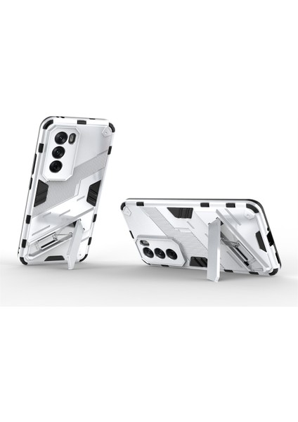 Oppo RENO12 Pro 5g (Global) Kılıf Kickstand Hibrit Sert Pc Yumuşak Tpu Telefon Kılıfı-Beyaz (Yurt Dışından) fiyatları