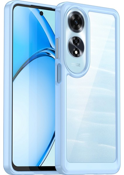 Oppo A60 4g Kılıf Tpu+Akrilik Koruyucu Şeffaf Telefon Kılıfı-Mavi (Yurt Dışından)