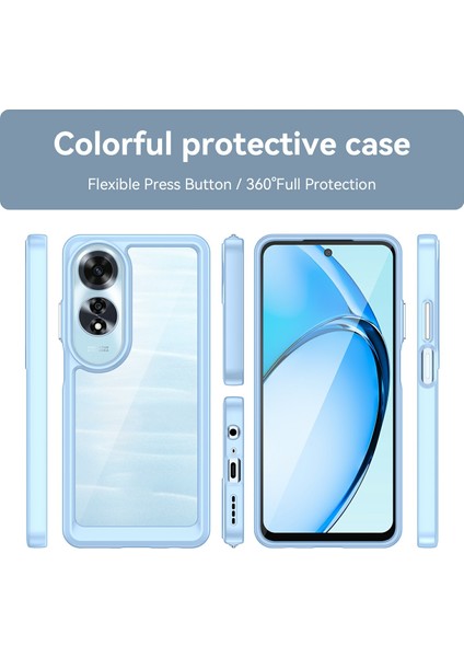 Oppo A60 4g Kılıf Tpu+Akrilik Koruyucu Şeffaf Telefon Kılıfı-Mavi (Yurt Dışından) fiyatları