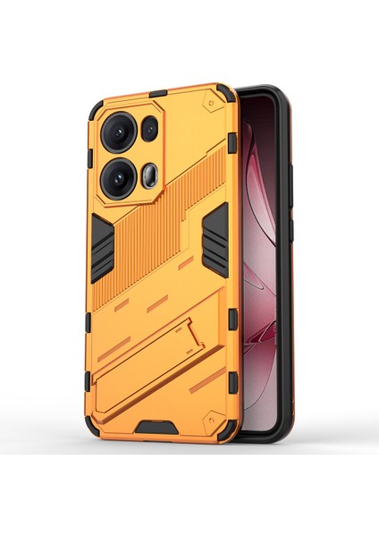 Oppo RENO13 Pro 5g Kılıf Pc+Tpu Darbeye Dayanıklı Telefon Kılıfı Kickstand Ile-Turuncu (Yurt Dışından)