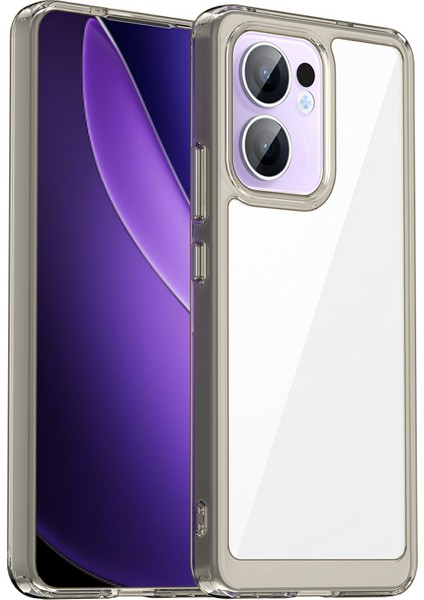 Oppo RENO13 F 5g Kılıf Tpu+Akrilik Koruyucu Şeffaf Telefon Kılıfı-Şeffaf Gri (Yurt Dışından)