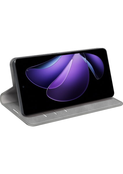 Oppo RENO13 F 5g Kılıf Cilt Dokunmatik Deri Cüzdan Telefon Kılıfı-Gri (Yurt Dışından) fırsatları