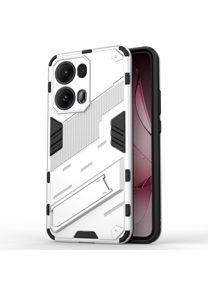 Oppo RENO13 Pro 5g Kılıf Pc+Tpu Darbeye Dayanıklı Telefon Kılıfı Kickstand Ile-Beyaz (Yurt Dışından)