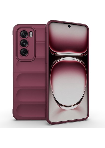 Oppo RENO12 5g(Global)Kılıf Yumuşak Tpu Düşmeye Dayanıklı Telefon Kılıfı-Şarap Kırmızısı (Yurt Dışından)