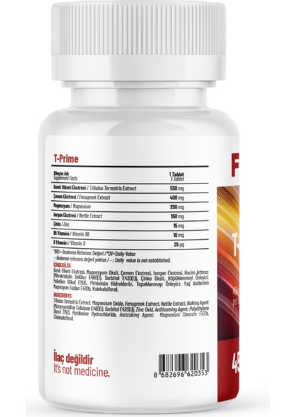 T-Prime - 45 Tablet fiyatları