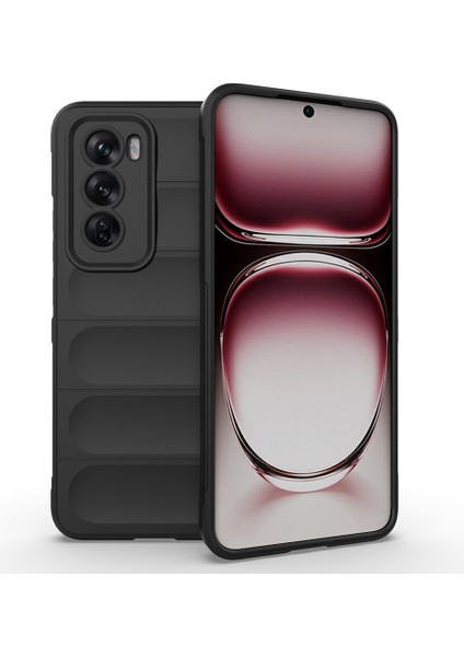 Oppo RENO12 5g(Global)Kılıf Yumuşak Tpu Düşmeye Dayanıklı Telefon Kılıfı-Siyah (Yurt Dışından)