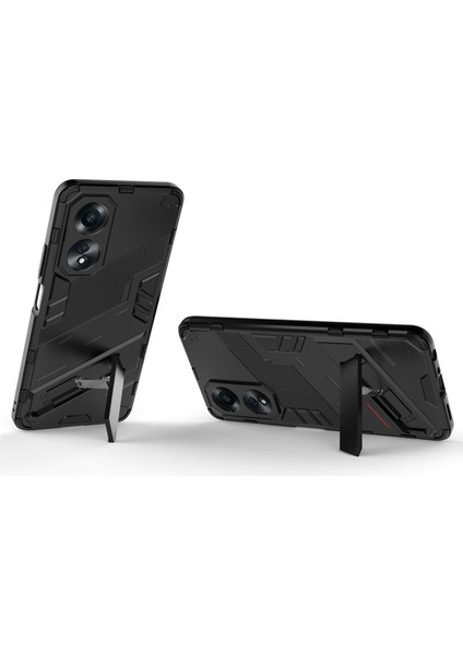Oppo A58 4g Kapak Pc+Tpu Darbeye Dayanıklı Kickstand Telefon Kılıfı-Siyah (Yurt Dışından) fiyatları