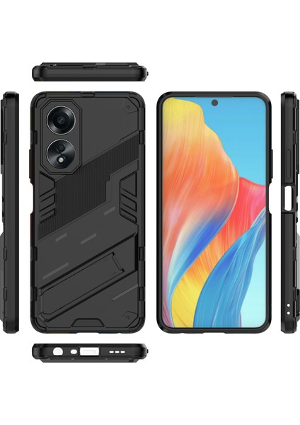 Oppo A58 4g Kapak Pc+Tpu Darbeye Dayanıklı Kickstand Telefon Kılıfı-Siyah (Yurt Dışından) indirimleri