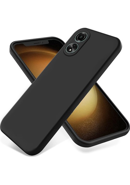 Oppo A58 4g Için Esnek Telefon Kılıfı, Sıvı Silikon + Yumuşak Astarlı Akıllı Telefon Kılıfı - Siyah (Yurt Dışından) fiyatları