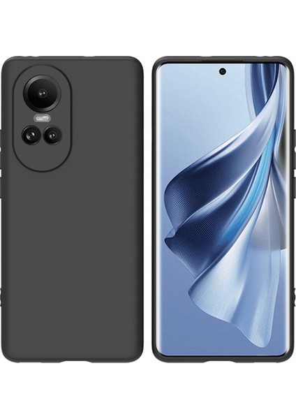 Oppo RENO10 5G(GLOBAL)/RENO10 Pro 5g(Global)Tpu Kılıf Mat Yumuşak Telefon Kılıfı(Hassas Lens Kesikleri)-Siyah (Yurt Dışından)