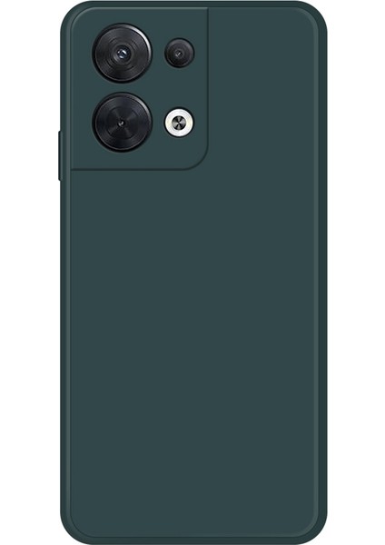 Oppo Reno8 5g (Küresel Sürüm) Için Mikrofiber Astar Tasarımı Ka Tpu Telefon Arka Kılıfı Düz ​​kenar Düşmeye Dayanıklı Çizilmez Kapak-Siyahımsı Yeşil (Yurt Dışından)