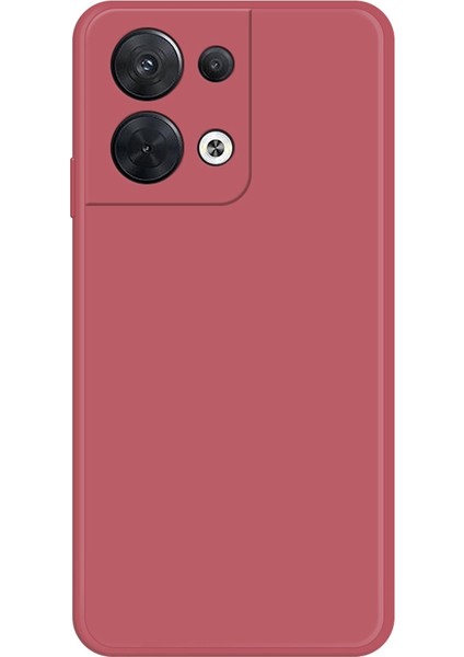 Oppo Reno8 5g (Küresel Sürüm)Mikrofiber Astar Tasarımı Ka Tpu Telefon Arka Kılıfı Düz ​​kenar Düşmeye Dayanıklı Çizilmez Kapak-Kırmızı (Yurt Dışından)