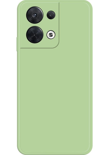 Oppo Reno8 5g (Küresel Sürüm) Için Mikrofiber Astar Tasarımı Ka Tpu Telefon Arka Kılıfı Düz ​​kenar Düşmeye Dayanıklı Çizilmez Kapak-Yeşil (Yurt Dışından)