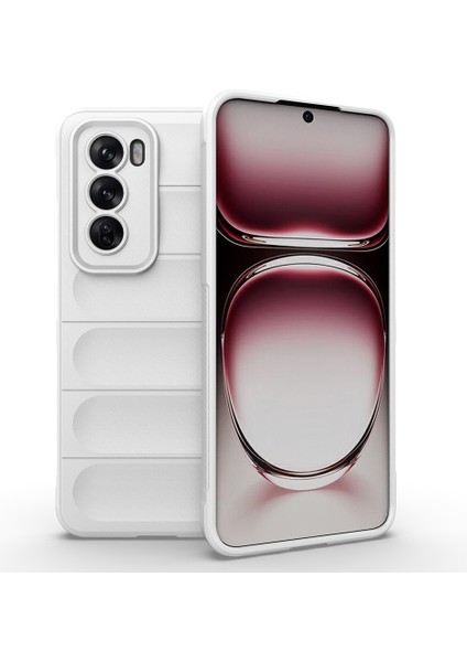 Oppo RENO12 5g(Global)Kılıf Yumuşak Tpu Düşmeye Dayanıklı Telefon Kılıfı-Beyaz (Yurt Dışından)