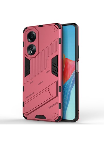 Oppo A58 4g Kapak Pc+Tpu Darbeye Dayanıklı Kickstand Telefon Kılıfı-Gül (Yurt Dışından)