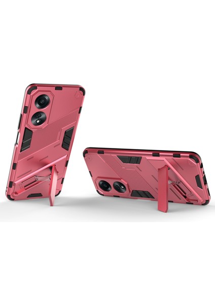 Oppo A58 4g Kapak Pc+Tpu Darbeye Dayanıklı Kickstand Telefon Kılıfı-Gül (Yurt Dışından) modelleri