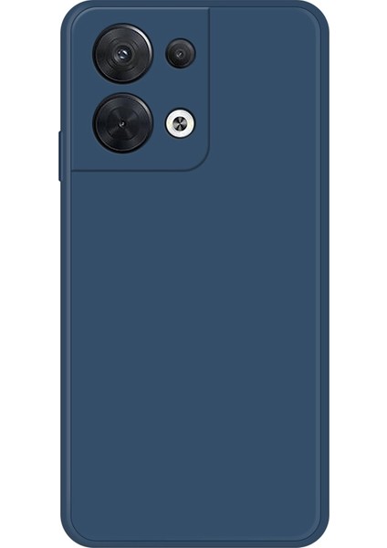 Oppo Reno8 5g (Küresel Sürüm) Için Mikrofiber Astar Tasarımı Ka Tpu Telefon Arka Kılıfı Düz ​​kenar Düşmeye Dayanıklı Çizilmez Kapak-Koyu Mavi (Yurt Dışından)