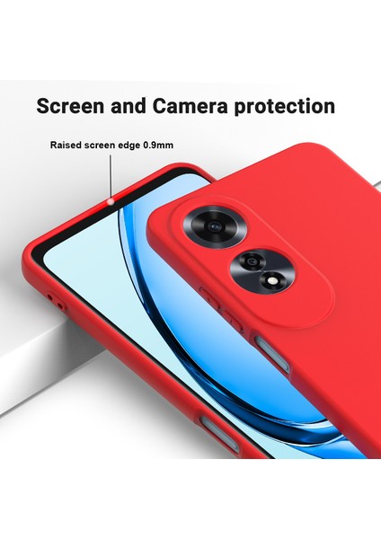 Oppo A60 4g Cep Telefonu Kılıfı Sıvı Silikon Çizilmeye Dayanıklı Telefon Kılıfı Kayışlı-Kırmızı (Yurt Dışından) fırsatları