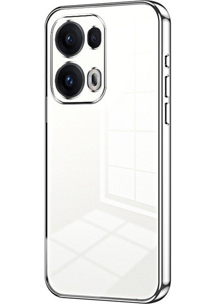 Oppo RENO13 Pro 5g Kılıf Galvanik Çerçeve Yumuşak Tpu Telefon Kılıfı-Gümüş (Yurt Dışından)