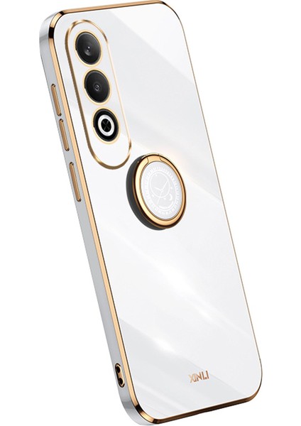 Xınlı Oppo K12 Kılıfı Tpu Telefon Kılıfı Döndürülebilir Halka Tutucu-Beyaz (Yurt Dışından)