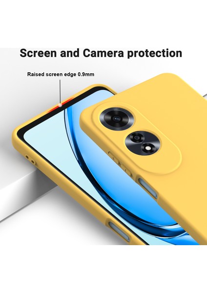 Oppo A60 4g Cep Telefonu Kılıfı Sıvı Silikon Çizilmeye Dayanıklı Telefon Kılıfı Kayışlı-Sarı (Yurt Dışından) fırsatları