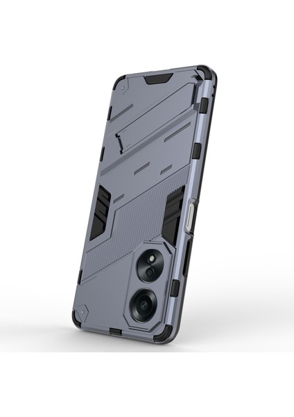 Oppo A58 4g Kapak Pc+Tpu Darbeye Dayanıklı Kickstand Telefon Kılıfı-Gri (Yurt Dışından) fırsatları
