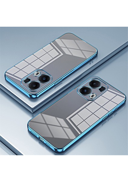 Oppo RENO13 Pro 5g Kılıf Galvanik Çerçeve Yumuşak Tpu Telefon Kılıfı-Mavi (Yurt Dışından) indirimleri