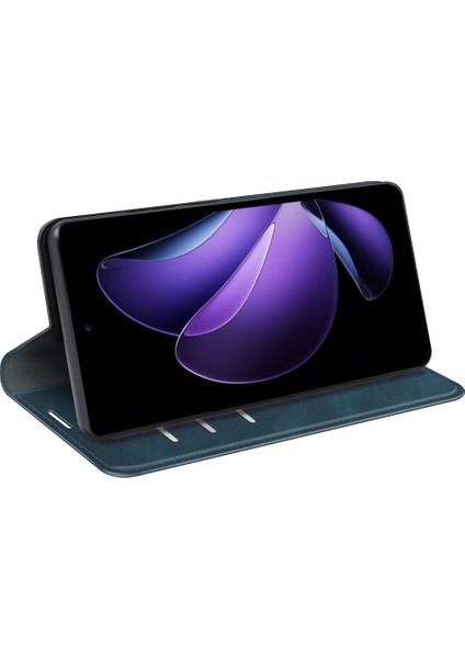 Oppo RENO13 F 5g Kılıf Cilt Dokunmatik Deri Cüzdan Telefon Kılıfı-Mavi (Yurt Dışından) fırsatları