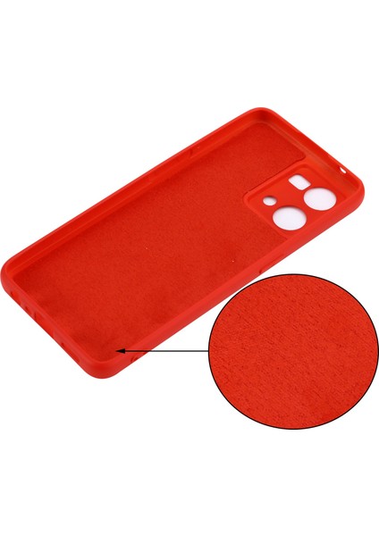 Oppo Reno7 4G/F21 Pro 4g Için Sıvı Silikon Telefon Kılıfı, Kalınlaştırıcı Tasarım Yumuşak Mikrofiber Astar Yastık Çizilmez Koruyucu Kılıf-Kırmızı (Yurt Dışından) fırsatları