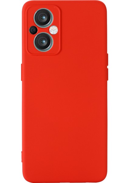 Oppo Reno7 Z 5g/reno7 Lite 5G/F21 Pro 5g/reno8 Lite 5g Sıvı Silikon Kılıf Hassas Kesikler Kamera Koruma Kılıfı Kayışlı-Kırmızı (Yurt Dışından) modelleri