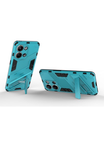 Oppo Reno9 Pro 5g Için Düşmeye Dayanıklı Telefon Kılıfı Kickstand Çift Katmanlı Tasarım Yumuşak Tpu Sert Pc Telefon Arka Kapağı-Bebek Mavisi (Yurt Dışından) modelleri