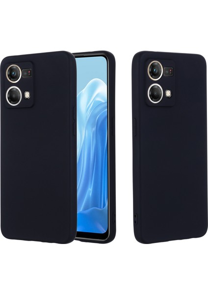 Oppo Reno7 4G/F21 Pro 4g Için Sıvı Silikon Telefon Kılıfı, Kalınlaştırıcı Tasarım Yumuşak Mikrofiber Astar Yastık Çizilmez Koruyucu Kılıf-Siyah (Yurt Dışından) fiyatları