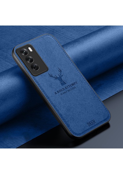 Oppo RENO12 Pro 5g (Çin) Kılıf Geyik Desenli Deri + Pc + Tpu Koruyucu Telefon Kılıfı - Mavi (Yurt Dışından) indirimleri