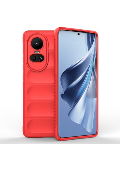 Oppo RENO10 5G(GLOBAL)/RENO10 Pro 5g(Global) Için Tpu Telefon Kılıfı,düşmeye Karşı Koruyucu Sağlam Kılıf-Kırmızı (Yurt Dışından)
