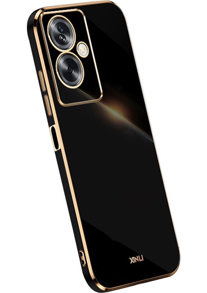 Xınlı Oppo A2 5G/A79 5g Telefon Kılıfı Yumuşak Tpu Galvaniz Kaplama-Siyah (Yurt Dışından)