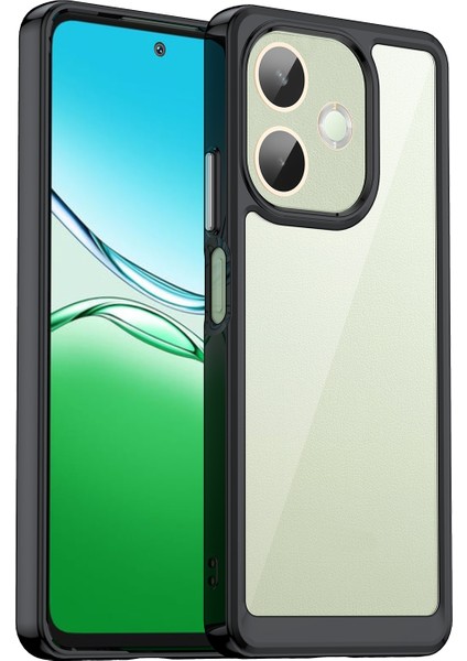 Oppo A5 Pro 4g(Global)/5g(Global)/a5 Energy 5g(China) Kılıf Tpu+Akrilik Koruyucu Şeffaf Telefon Kılıfı-Siyah (Yurt Dışından)