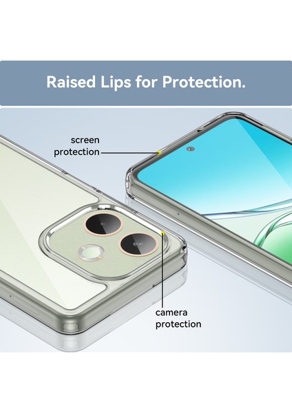 Oppo A5 Pro 4g(Global)/5g(Global)/a5 Energy 5g(China) Kılıf Tpu+Akrilik Koruyucu Şeffaf Telefon Kılıfı-Şeffaf (Yurt Dışından) indirimleri