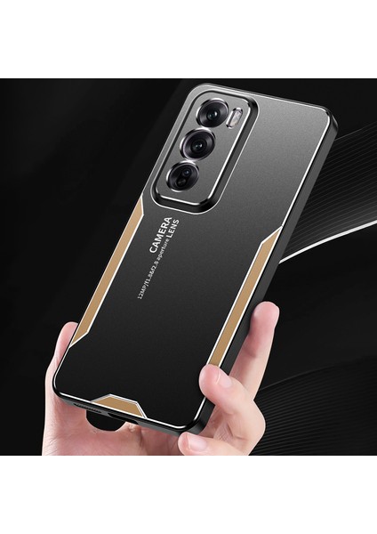 Oppo RENO12 Pro 5g (Global) Kılıf Alüminyum Alaşımlı Arka Koruyucu Telefon Kılıfı-Altın (Yurt Dışından) fiyatları
