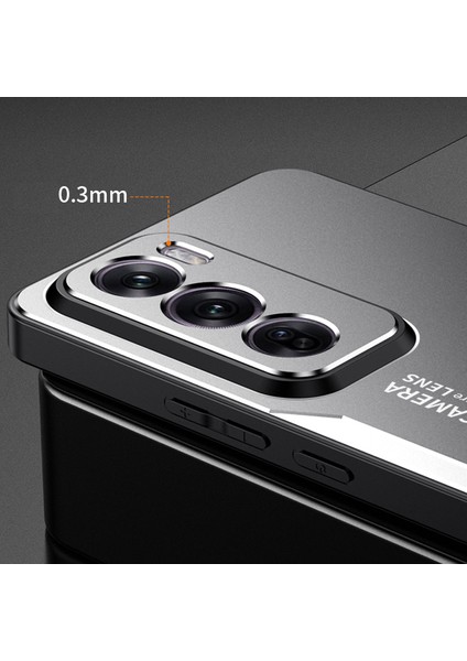 Oppo RENO12 Pro 5g (Global) Kılıf Alüminyum Alaşımlı Arka Koruyucu Telefon Kılıfı-Mavi (Yurt Dışından) modelleri